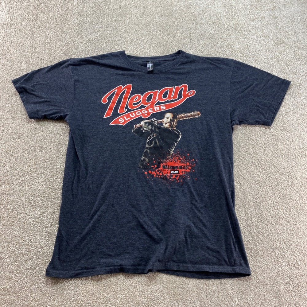 Loot Crate The Walking‎ Dead Shirt Mens Large Gray Negan Sluggers Graphic Tee